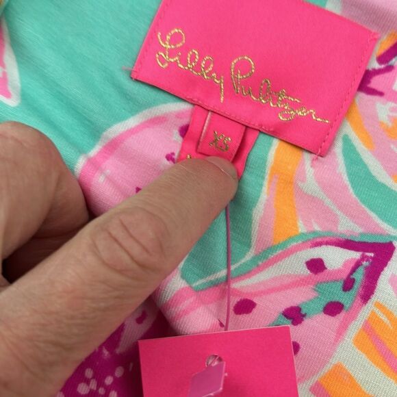 NWT Lilly Pulitzer Fontaine Wrap High Low Sleeveless Beach Tropical Dress XS - Picture 9 of 11